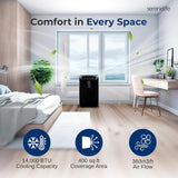Aire acondicionado portátil 3 en 1 SereneLife 14000 BTU SLPAC408B