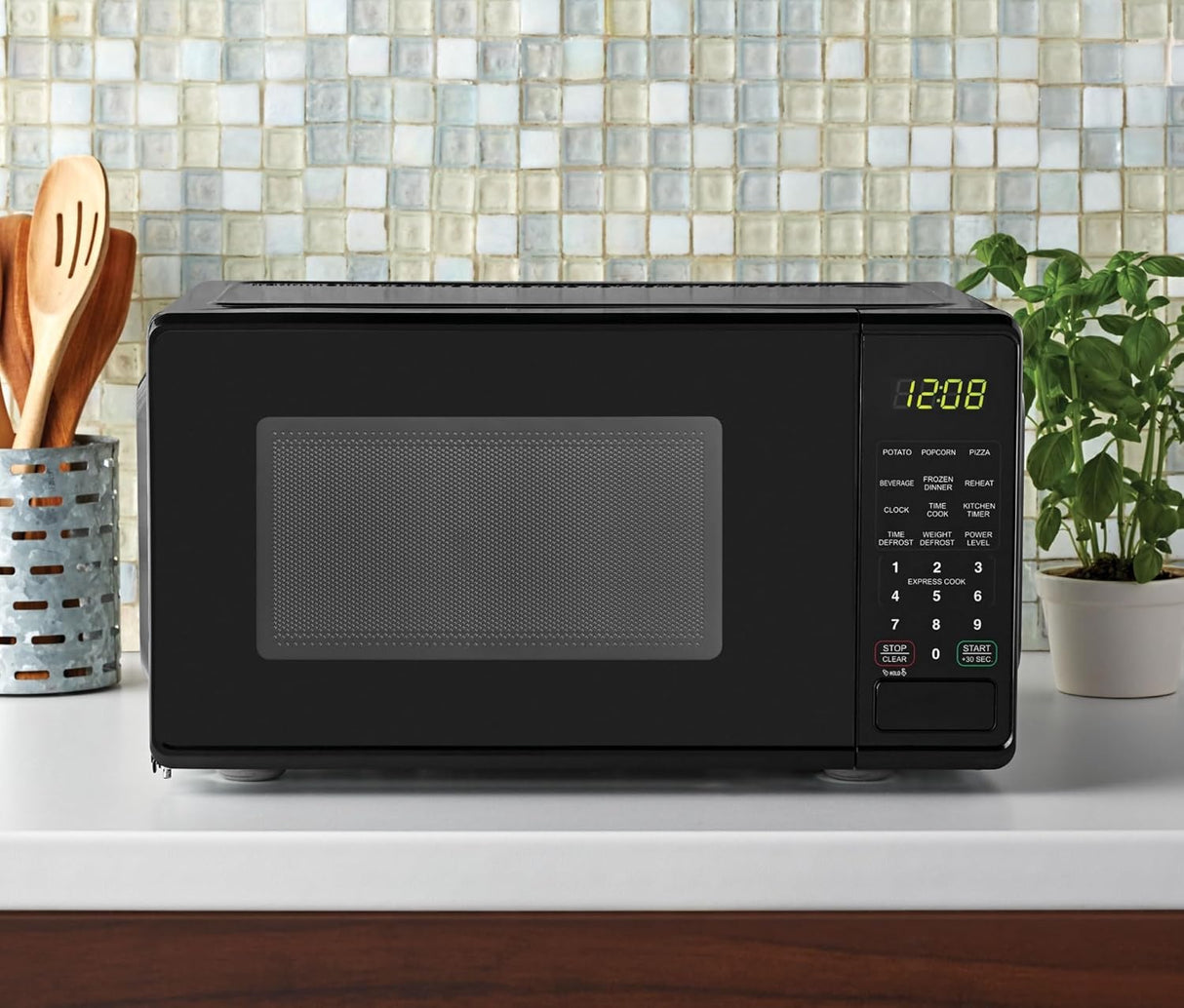 Microondas de Encimera 0.7 cu ft, 700W, Nuevo,  Modelo Compacto