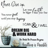 Vinilos Inspiradores Stickers - 5 Hojas, Motivacionales