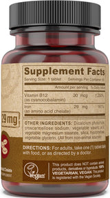 Deva Nutrition Iron Vegano 29 mg B-12 Fuerte 90 Tabletas