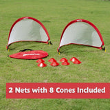 porayhut Red de fútbol desplegable para niños juego de dos