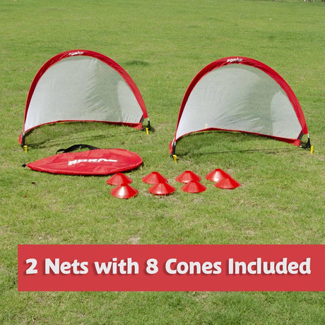 porayhut Red de fútbol desplegable para niños juego de dos