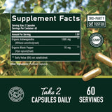 Suplemento Ashwagandha 1300mg, Adaptógeno, 120 cápsulas