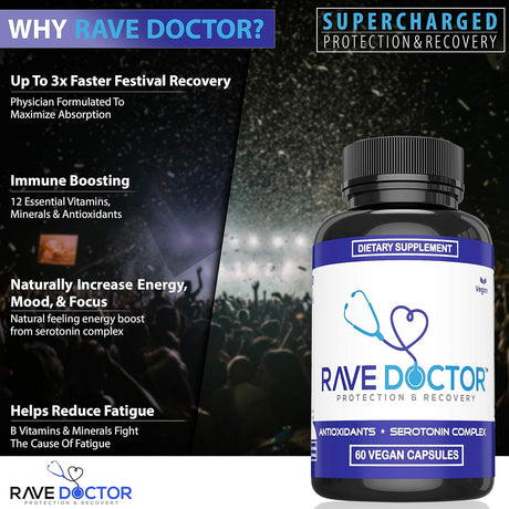 Suplementos Rave Vitamins Gear 5HTP Rave 60 capsulas