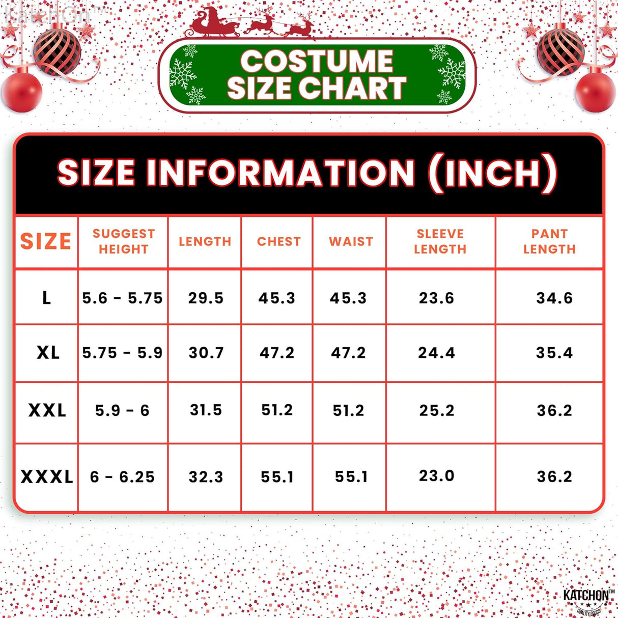 Traje de Papá Noel de terciopelo para adultos Talla L 10 pza