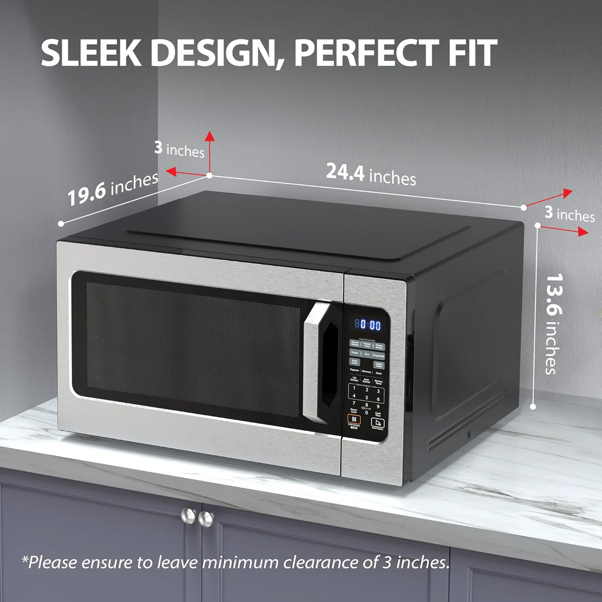 Microondas Toshiba con sensor inteligente, 2.2 Cu Ft, ML-EM62P