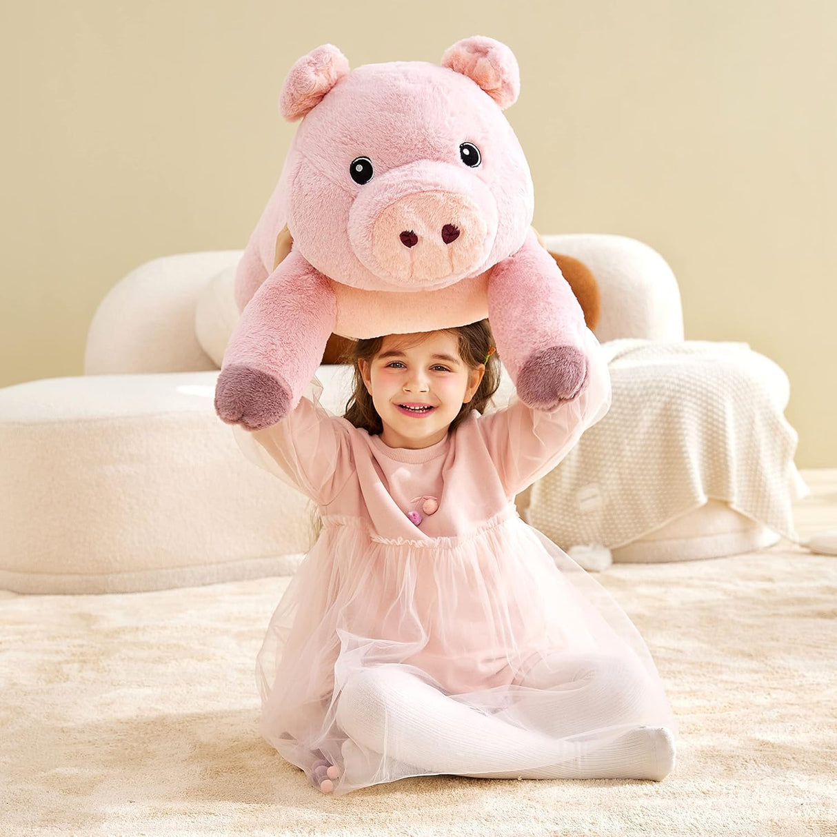 Almohada gigante, peluche de cerdo super suave