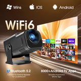 Proyector Mini 1920x1080P, WiFi, Bluetooth, Auto Keystone, 4K