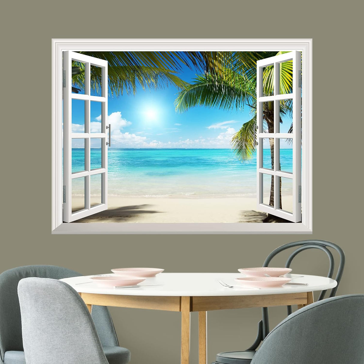 Mural de pared con adhesivo removible, decoración