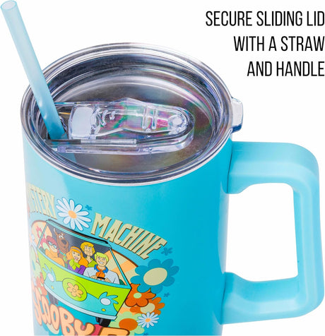 Taza de Acero Inoxidable Scooby Doo 40 oz con Asa y Popote