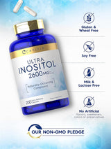 Suplemento de inositol de 2600 mg  200 unidades sin gluten