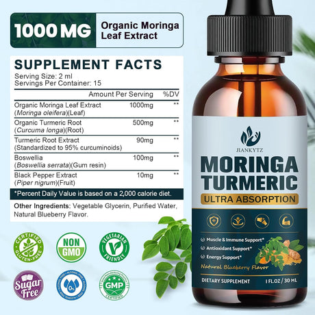 Moringa Orgánico Líquido 2pack Energía y Antiox 1oz