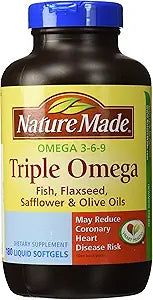 Omega 3 6 9 Nature Made - Aceites de Pescado y Semillas 180 cápsulas