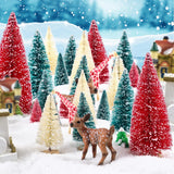 Mini Árboles de Navidad Artificiales 24 Pcs, Decoración Festiva