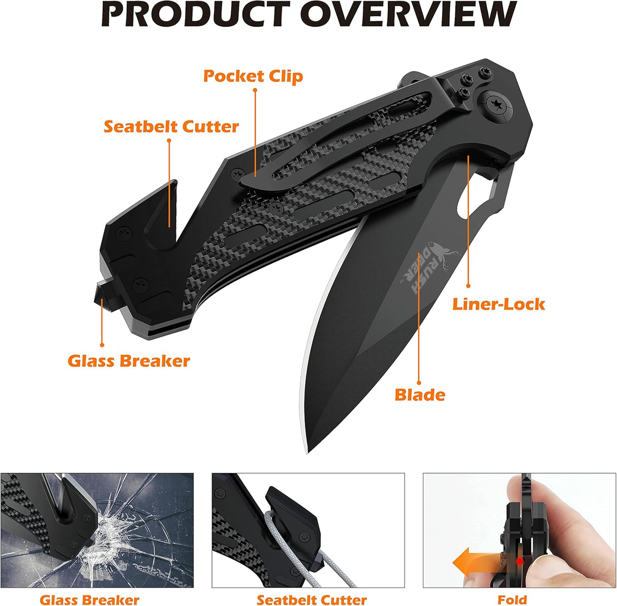 Cuchillo de bolsillo plegable con clip