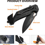Cuchillo de bolsillo plegable con clip