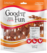 Kabobs de Rawhide Triple Sabor para Perros Good'N'Fun 1.5 lb