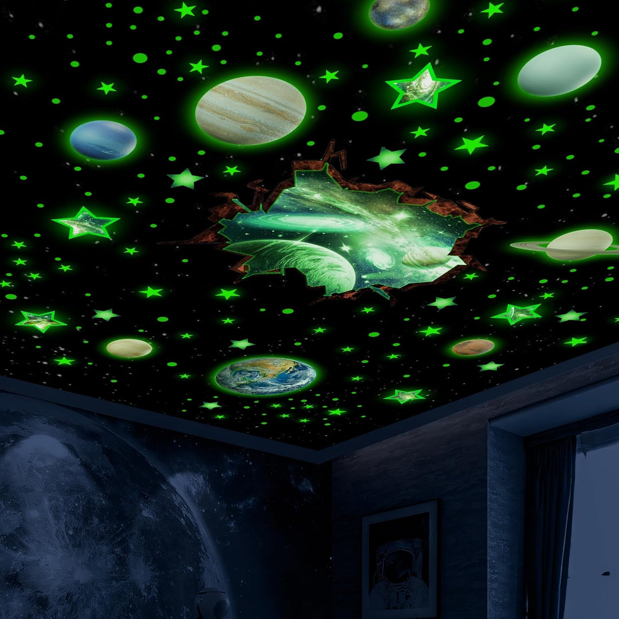 Vinilos de Pared Estrellas y Planetas, Decal Space Kids Room