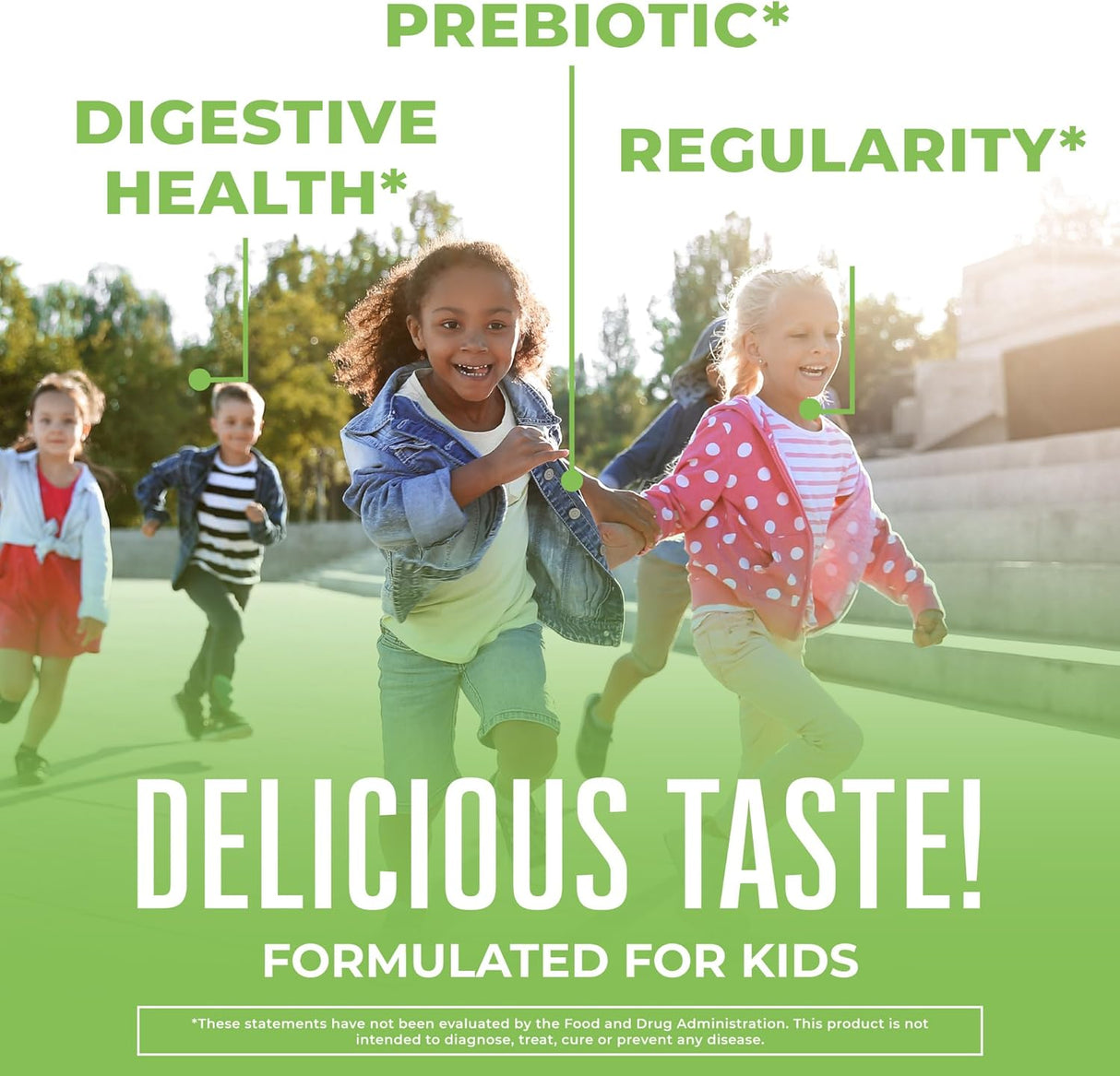 Suplemento nutricional sin azúcar prebiótico, para niños