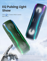 Parlante impermeable IPX7 con luces intermitentes coloridas