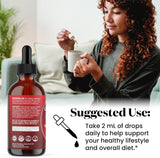 Suplemento Líquido Cayena + Baya de Sauco, D3 K2, Remolacha, Ceylon, Cúrcuma, Ginseng 4 OZ