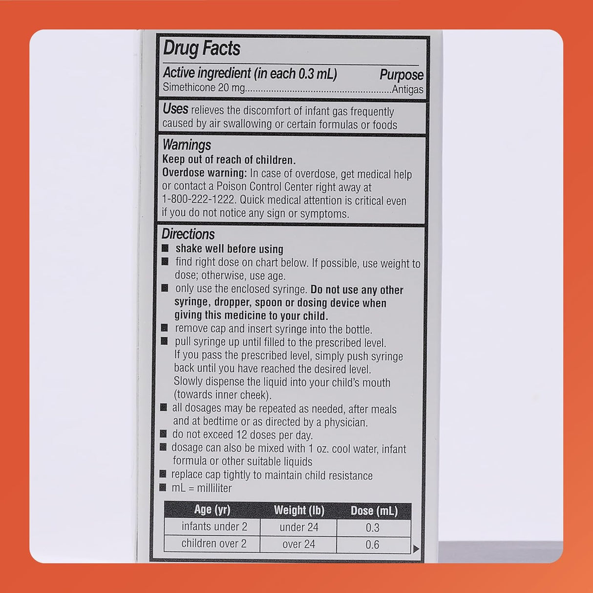 Rugby Gotas de Simethicone sin color para bebés 20mg 6x1oz