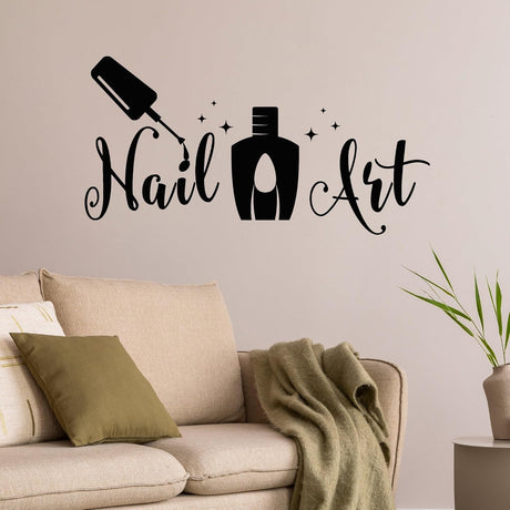Vinilo Decorativo Logo Esmalte Marca Belleza Stickers g8782