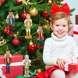 Juego de 11 Adornos de Soldados Nutcracker - Decoración Navideña