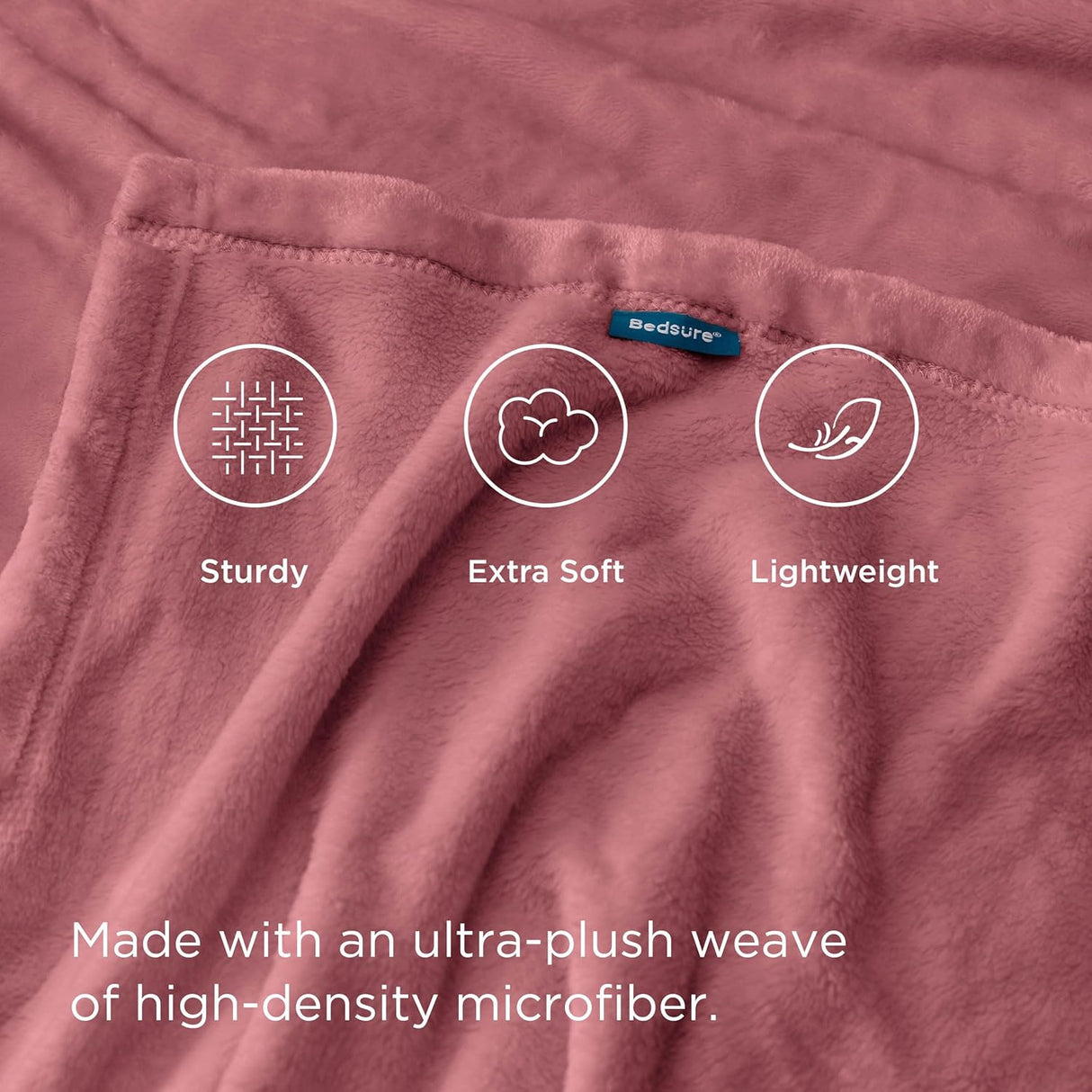 Manta de microfibra Bedsure, suave y ligera, tamaño queen 90x90