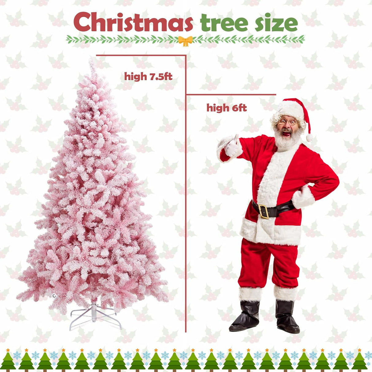 Árbol de Navidad Artificial de 7.5ft Preiluminado con Funciones
