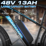 Bicicleta Eléctrica 750W, 60 Millas, Suspensión, 26 Fat Tire
