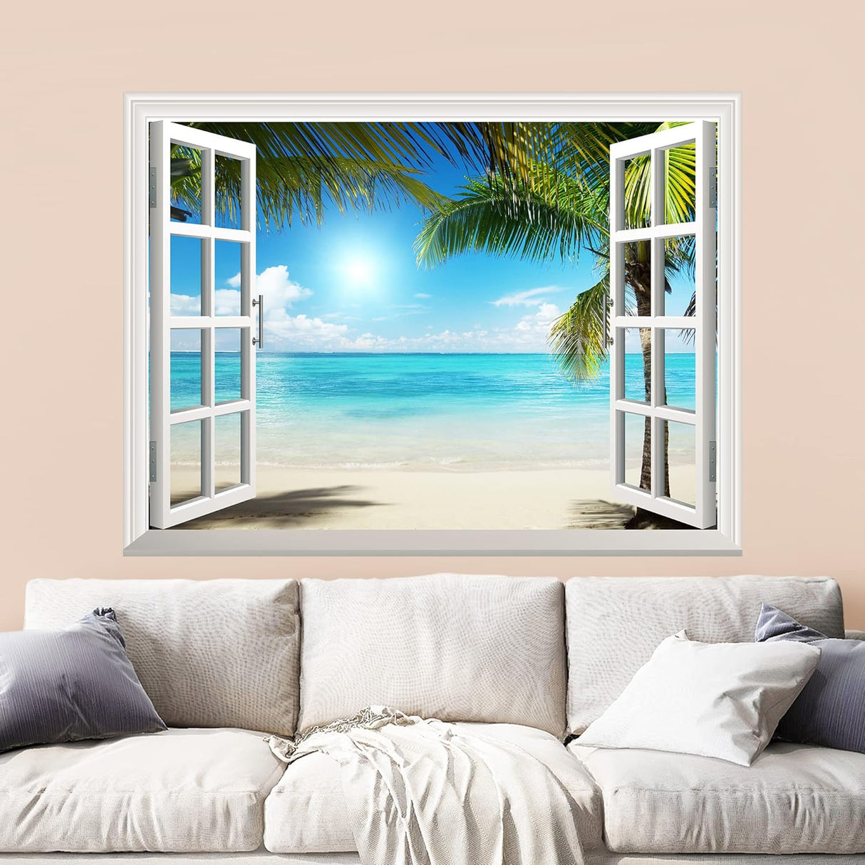Mural de pared con adhesivo removible, decoración