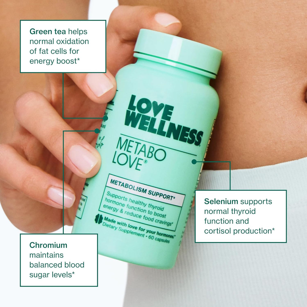 Love Wellness Metabolove | Booster de metabolismo para mujeres | 60 cápsulas