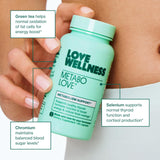 Love Wellness Metabolove | Booster de metabolismo para mujeres | 60 cápsulas