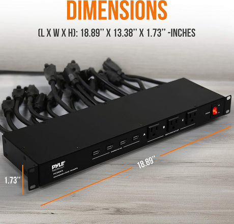 Regleta de alimentación  para rack 19 salidas Pyle