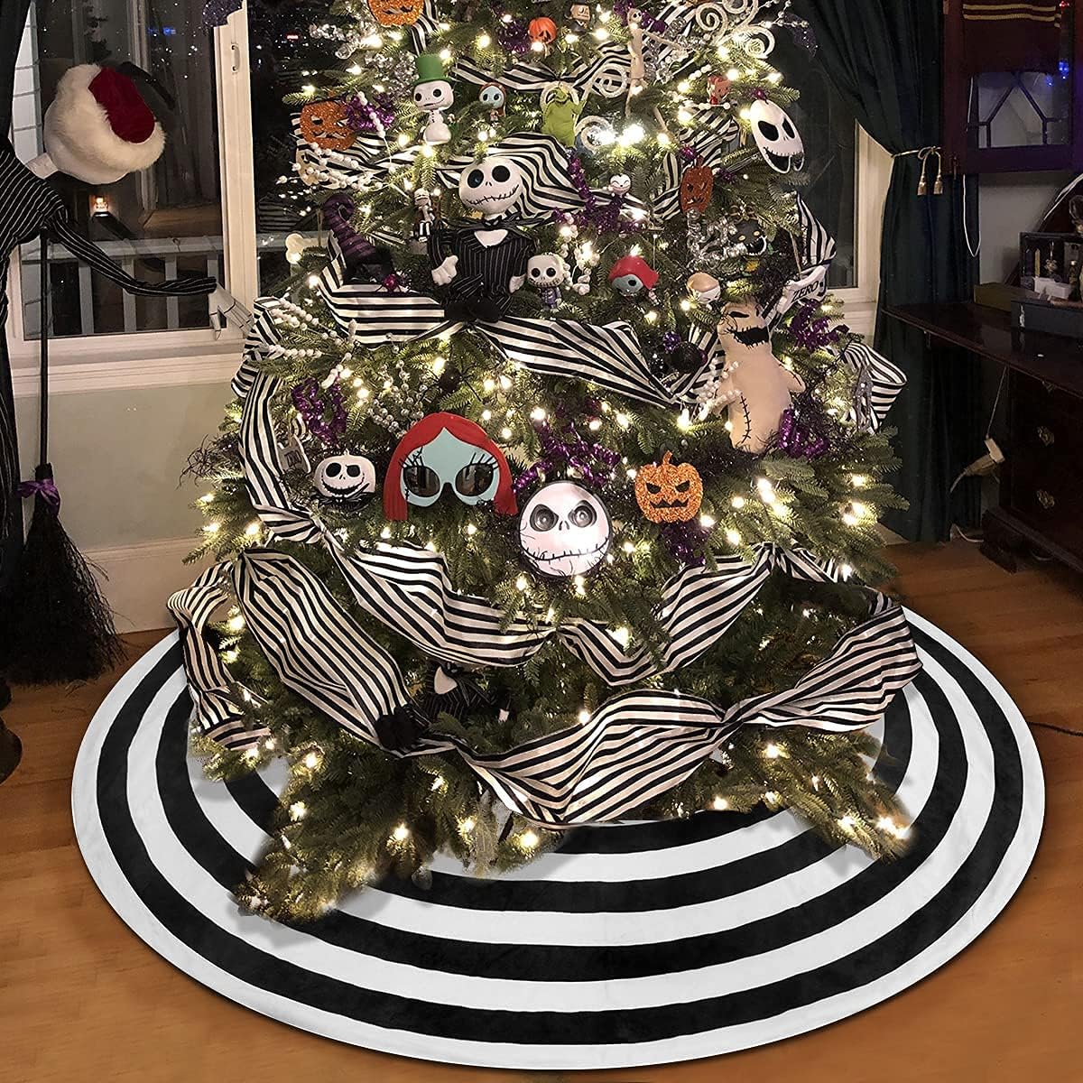 Funda para árbol de Navidad Yuboo, 48 pulgadas, diseño espiral