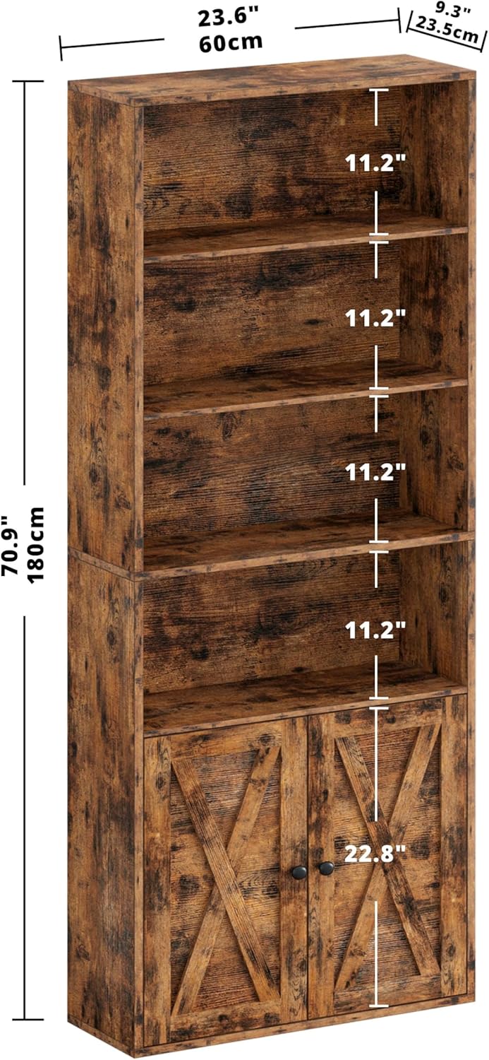 Estantería Industrial IRONCK con Puertas y 6 Estantes, 70