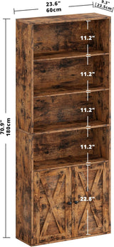Estantería Industrial IRONCK con Puertas y 6 Estantes, 70