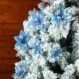 Flores Poinsettia Artificiales 36 Pcs - Decoración Navideña