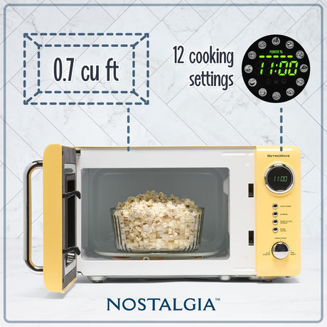 Microondas Compacto Nostalgia NRMO7YW6A, 0.7 Cu. Ft., 700W