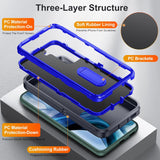 BaHaHoues Funda para Samsung Galaxy S22, Samsung S22 con soporte integrado, a prueba de golpes, polvo y caídas, de grado militar, funda protectora para Galaxy S22 5G de 6.1 pulgadas (azul oscuro/zafiro)