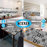 Pegatinas Retro para Azulejos, PVC, Estilo Marruecos, 6x6 Pulg