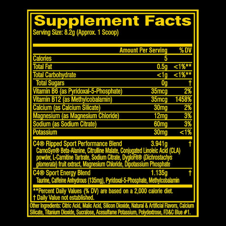 Suplementos Alimenticios C4 Ripped Sport Pre Workout Powder
