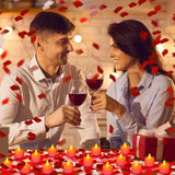 Pétalos de rosa artificiales Coume 6000 Pcs con 72 velas LED