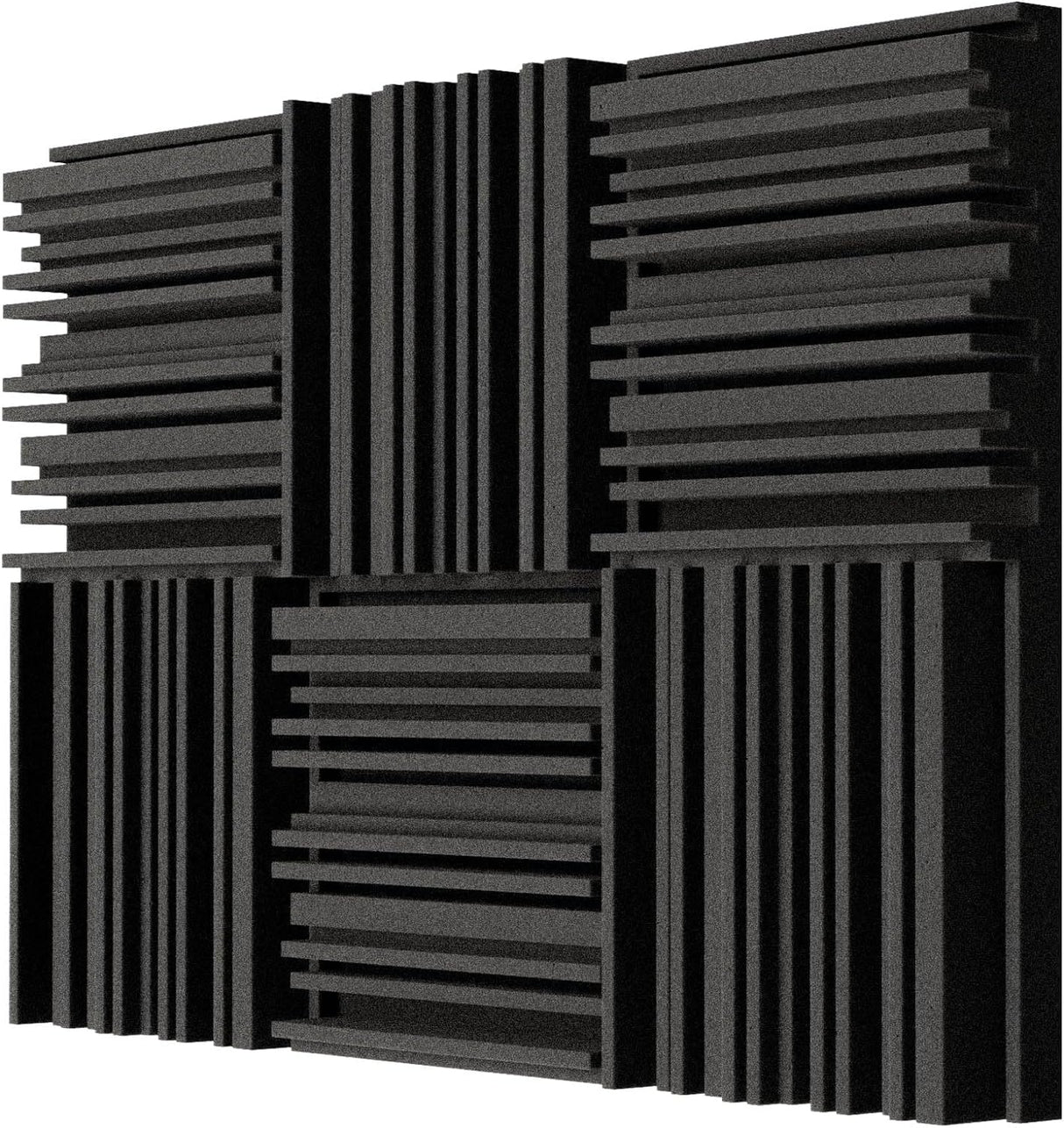 Paneles Acústicos TroyStudio, 12x12x2, 6 Piezas, Absorbentes 3D