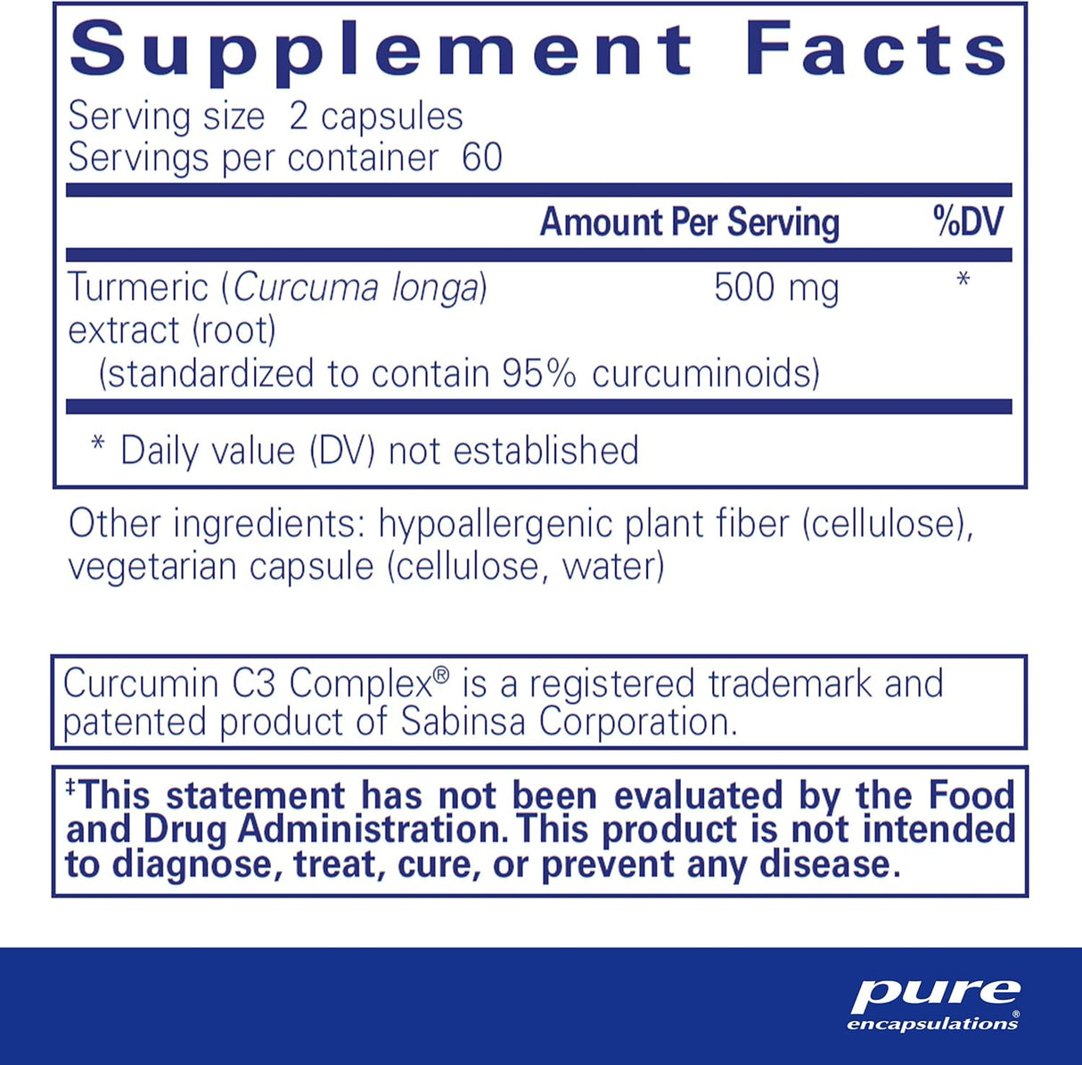 Suplementos Alimenticios Curcumina Complejo de curcumina C3