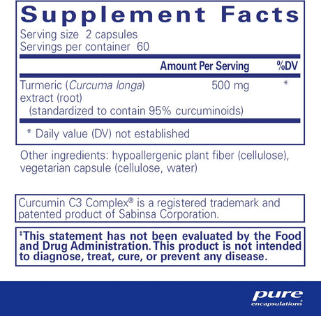 Suplementos Alimenticios Curcumina Complejo de curcumina C3