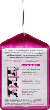 Wags &amp; Wiggles - Pañales desechables para perros hembra y macho, superabsorbentes, disponibles en una variedad de tamaños