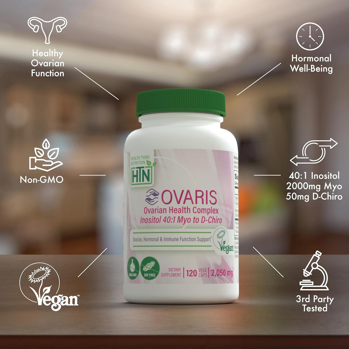 Ovaris Complejo para Salud Ovárica Heath Thru Nutrition