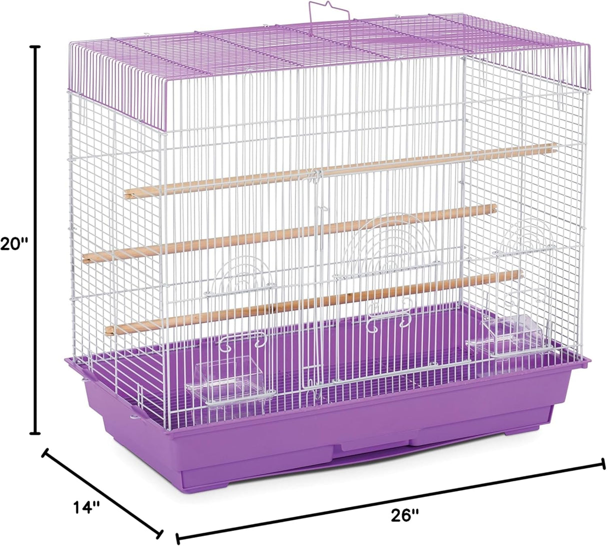 Jaula de vuelo Lila y Blanco Prevue Pet Products SP1804-3